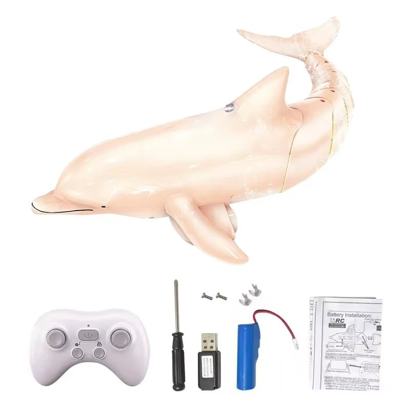 Remote Control Shark Toy With Water Spray  Electric Swimming Whale  Dolphin Bath And Pool Toy For K 19