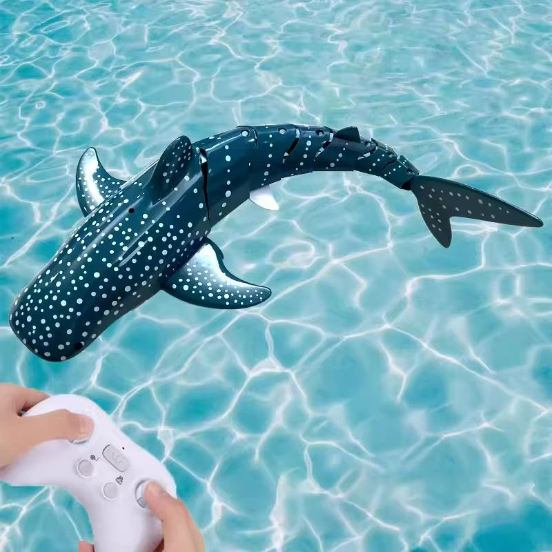 Remote Control Shark Toy With Water Spray  Electric Swimming Whale  Dolphin Bath And Pool Toy For K 7