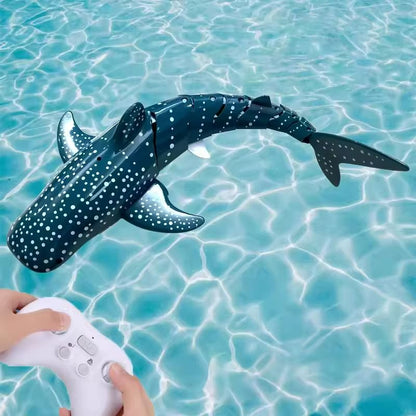 Remote Control Shark Toy With Water Spray  Electric Swimming Whale  Dolphin Bath And Pool Toy For K 7