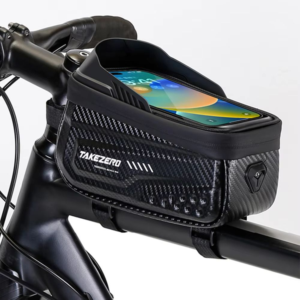 NEWBOLER Waterproof Bicycle Frame Bag – Top Tube Cycling Bag with 6.5" Phone Case & Touch Screen