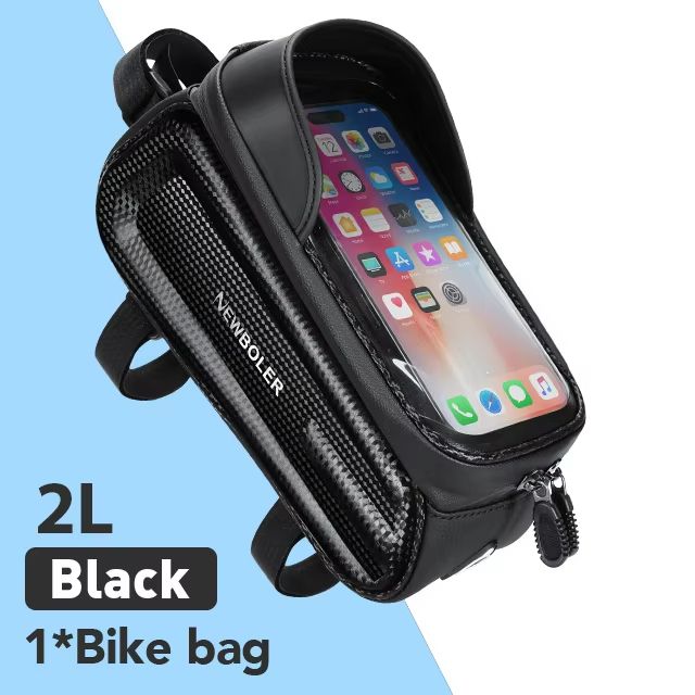 NEWBOLER Waterproof Bicycle Frame Bag  Top Tube Cycling Bag With 65 Phone Case  Touch Screen 8