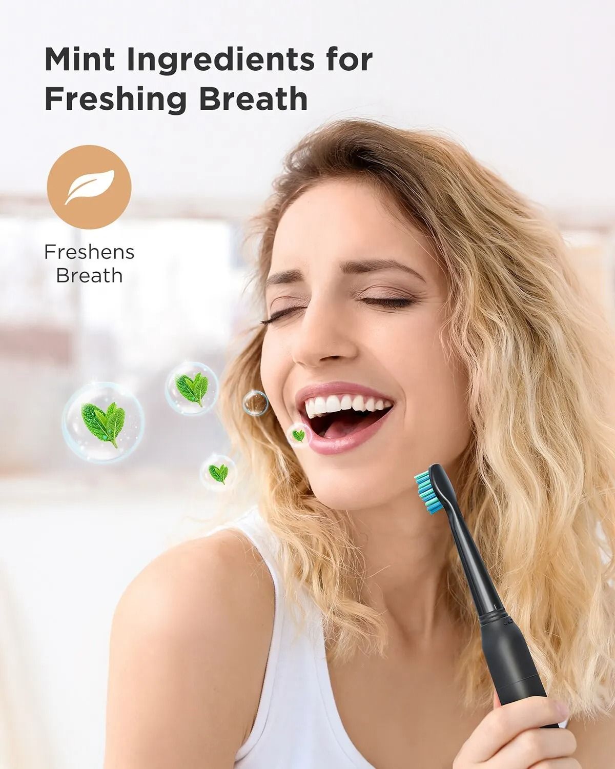 Electric Sonic Toothbrush USB Rechargeable Waterproof Toothbrush With Replacement Heads 6