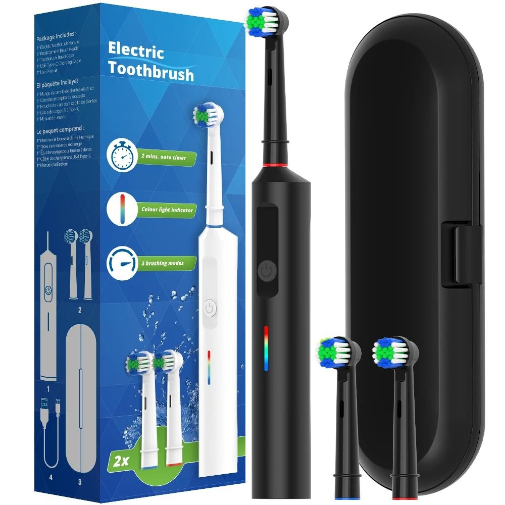 Intelligent Rotating Electric Toothbrush Rechargeable Rotary Toothbrush With Oral B Compatible Head 10