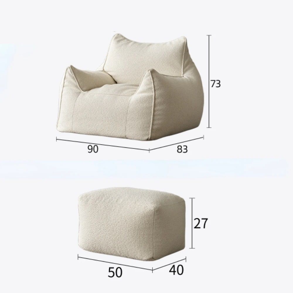 Oversized Bean Bag Pouf Cover For Floor Seating And Lounging 4