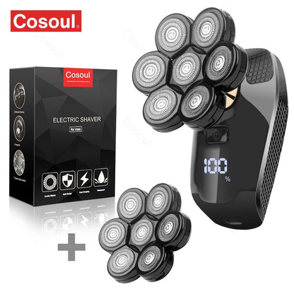 Men Electric Shaver Bald Head Razor Beard Grooming Machine 9