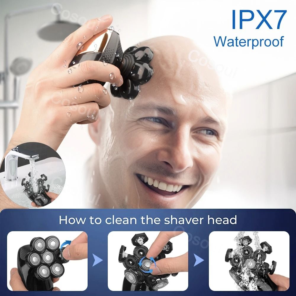Men Electric Shaver Bald Head Razor Beard Grooming Machine 4