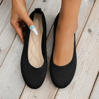 Breathable Slip On Knit Shoes for Women with Cushioned Sole