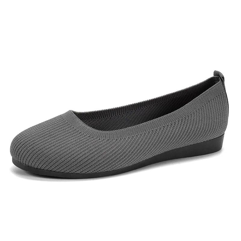 Breathable Slip On Knit Shoes For Women With Cushioned Sole 5