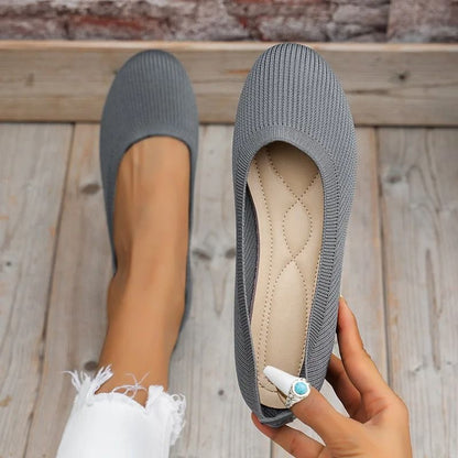 Breathable Slip On Knit Shoes For Women With Cushioned Sole 10