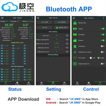 JiKong Smart Bluetooth BMS  Active Balance Battery Management System For LiIon LiFePO4  LTO 12V48V  2