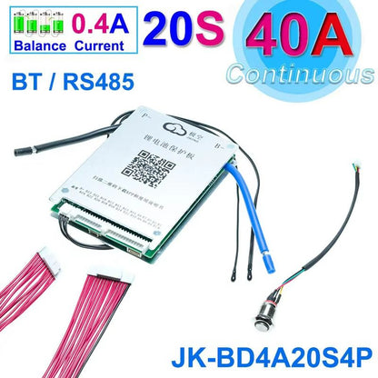 JiKong Smart Bluetooth BMS  Active Balance Battery Management System For LiIon LiFePO4  LTO 12V48V  8