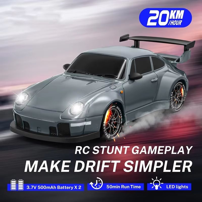 4WD RC Drift Car With LED Lights  High Speed 24G Remote Control Racing Car Toy 2