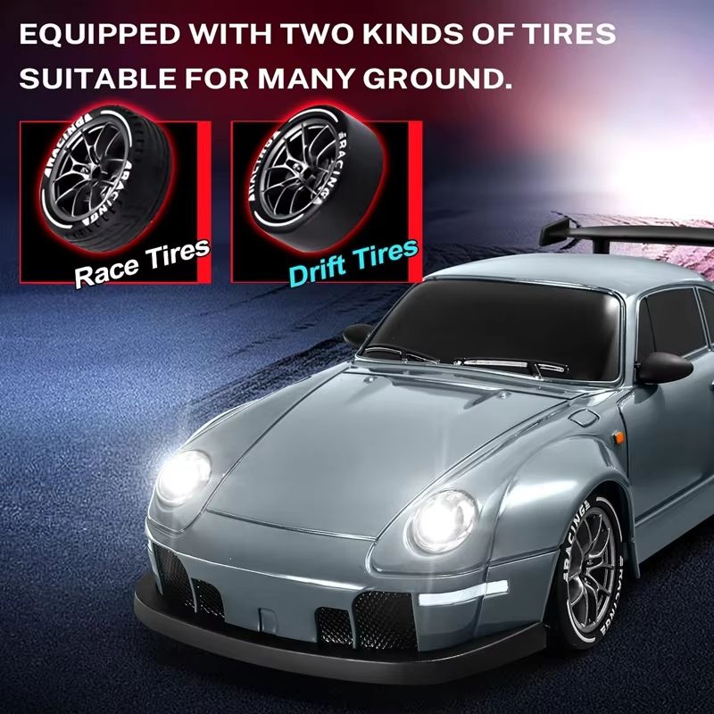 4WD RC Drift Car With LED Lights  High Speed 24G Remote Control Racing Car Toy 3