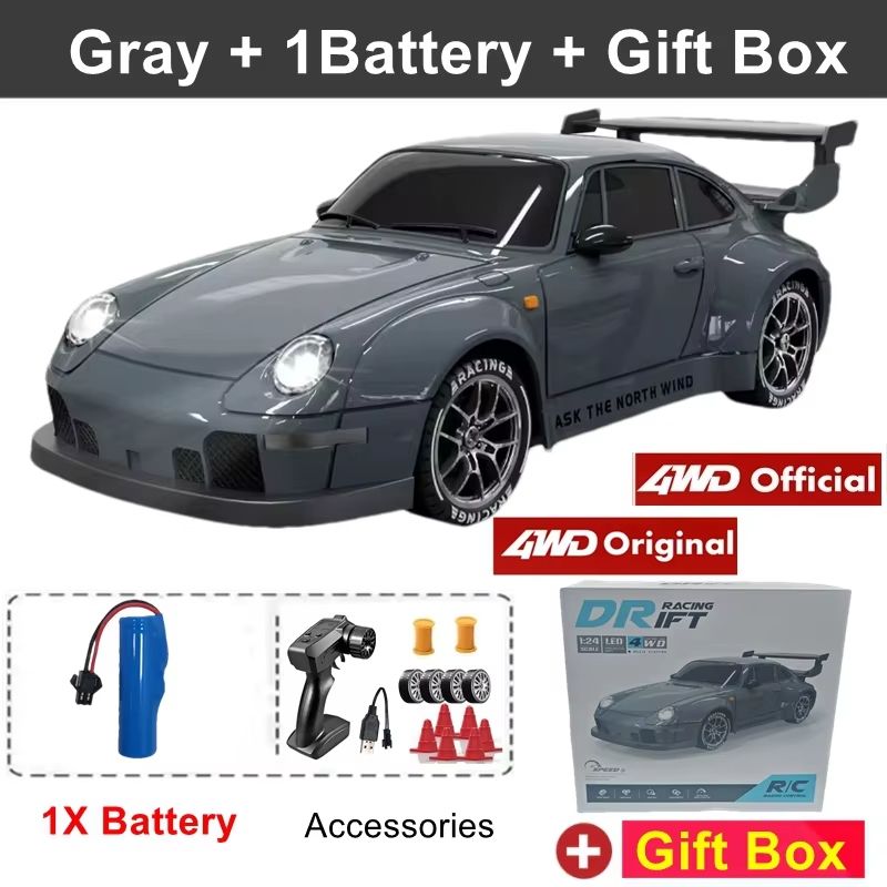 4WD RC Drift Car With LED Lights  High Speed 24G Remote Control Racing Car Toy 7