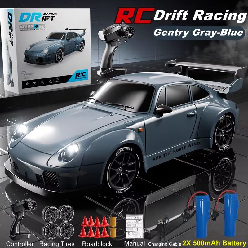 4WD RC Drift Car With LED Lights  High Speed 24G Remote Control Racing Car Toy 8