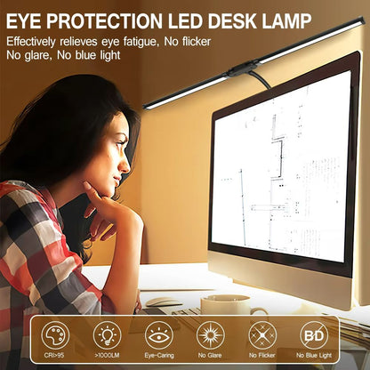 Adjustable LED Clip Desk Lamp  Dimmable Double  Single Head Table Light For Office Computer And Rea 1