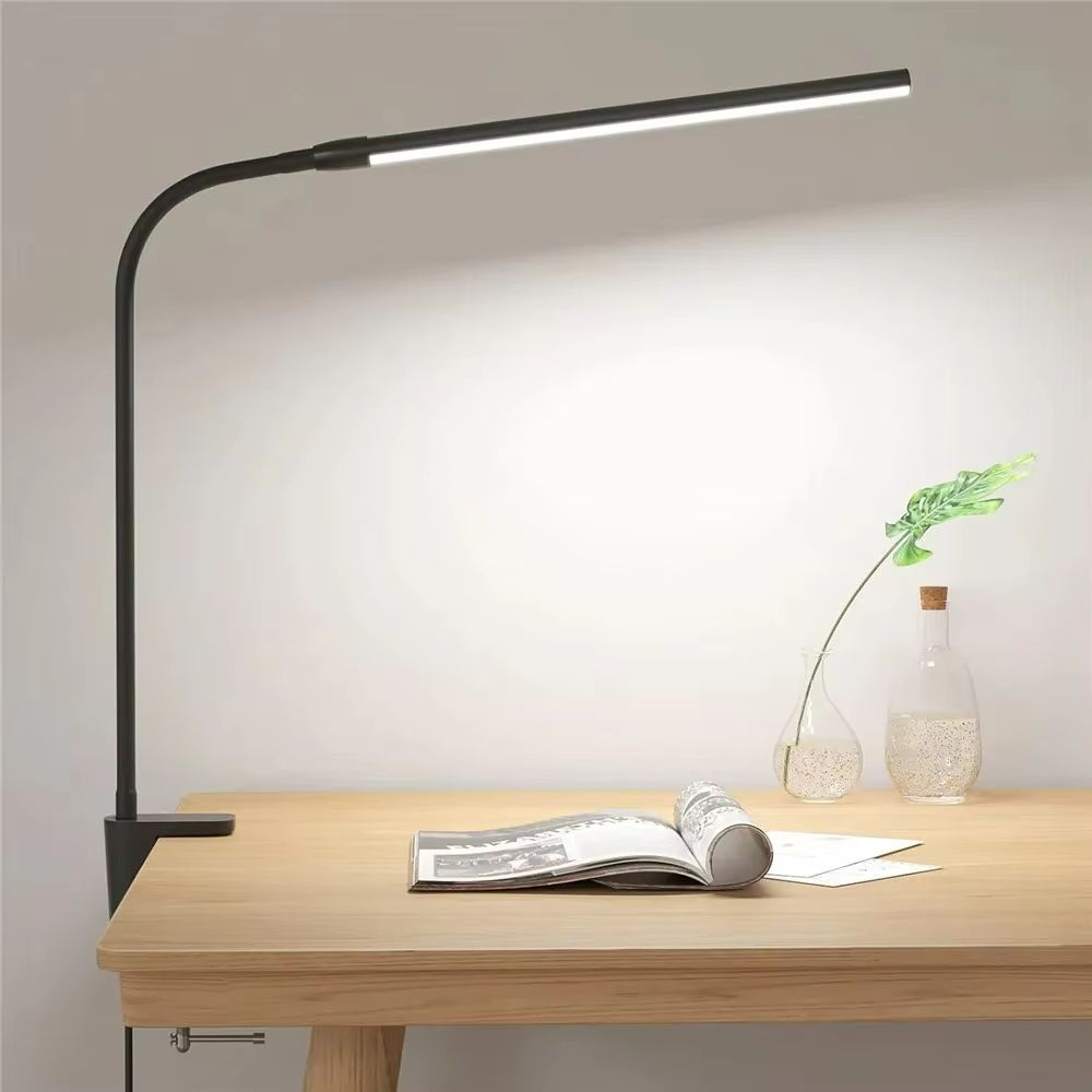 Adjustable LED Clip Desk Lamp  Dimmable Double  Single Head Table Light For Office Computer And Rea 6