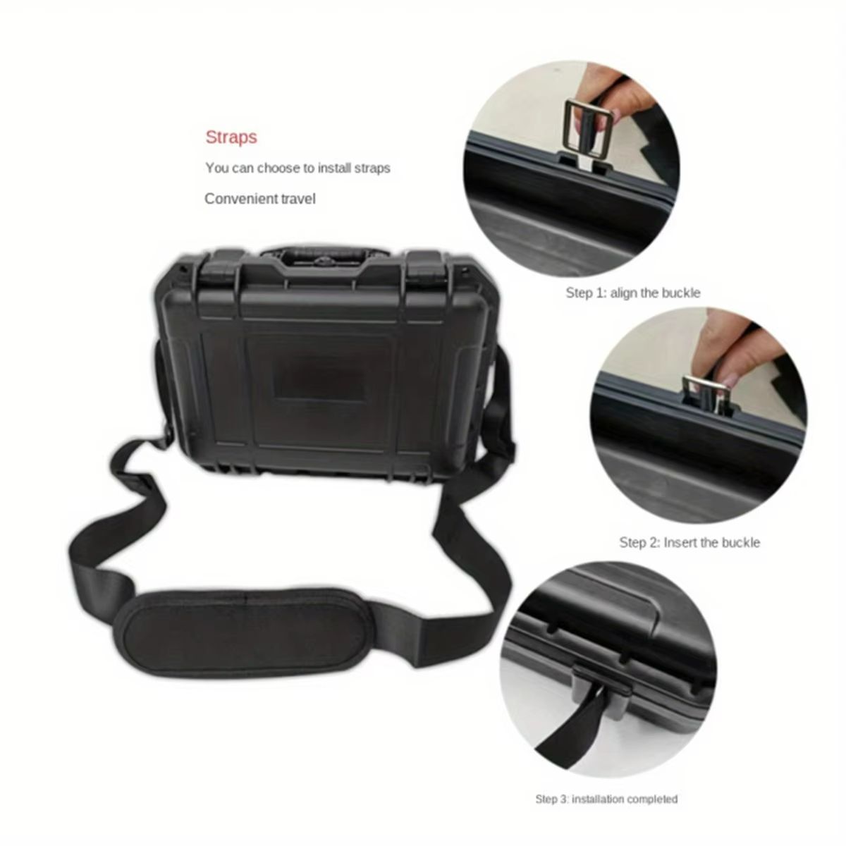 Waterproof Hard Carry Case With PreCut Foam  Protective Storage Box And Tool Organizer 2