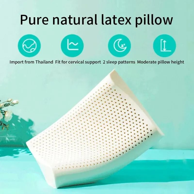 Natural Latex Cervical Support Pillow for Comfortable Sleep