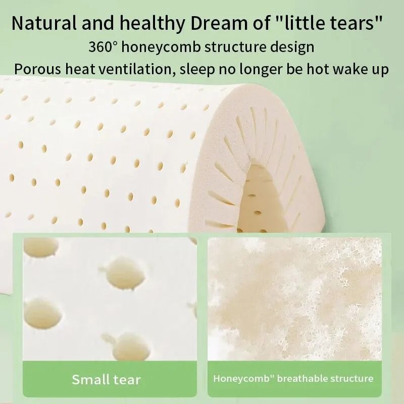 Natural Latex Cervical Support Pillow For Comfortable Sleep 5