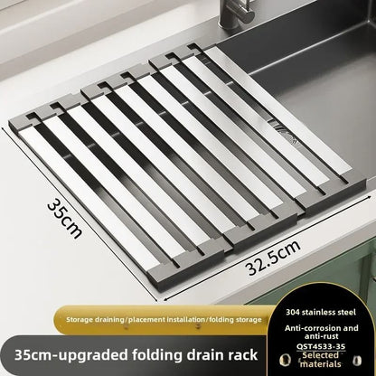 Stainless Steel Foldable Sink Drain Rack 6