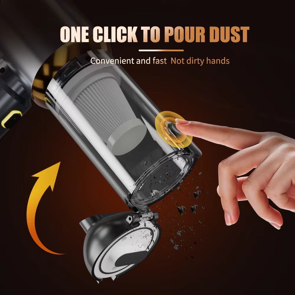 Mini Car Vacuum Cleaner  Cordless Powerful Handheld Portable Cleaning Machine 4