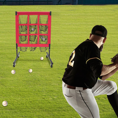 Golf Training Cage Nets for Backyard, Swing Practice Hitting Net with 9 Hole Target Sheet, Driving Range Practice
