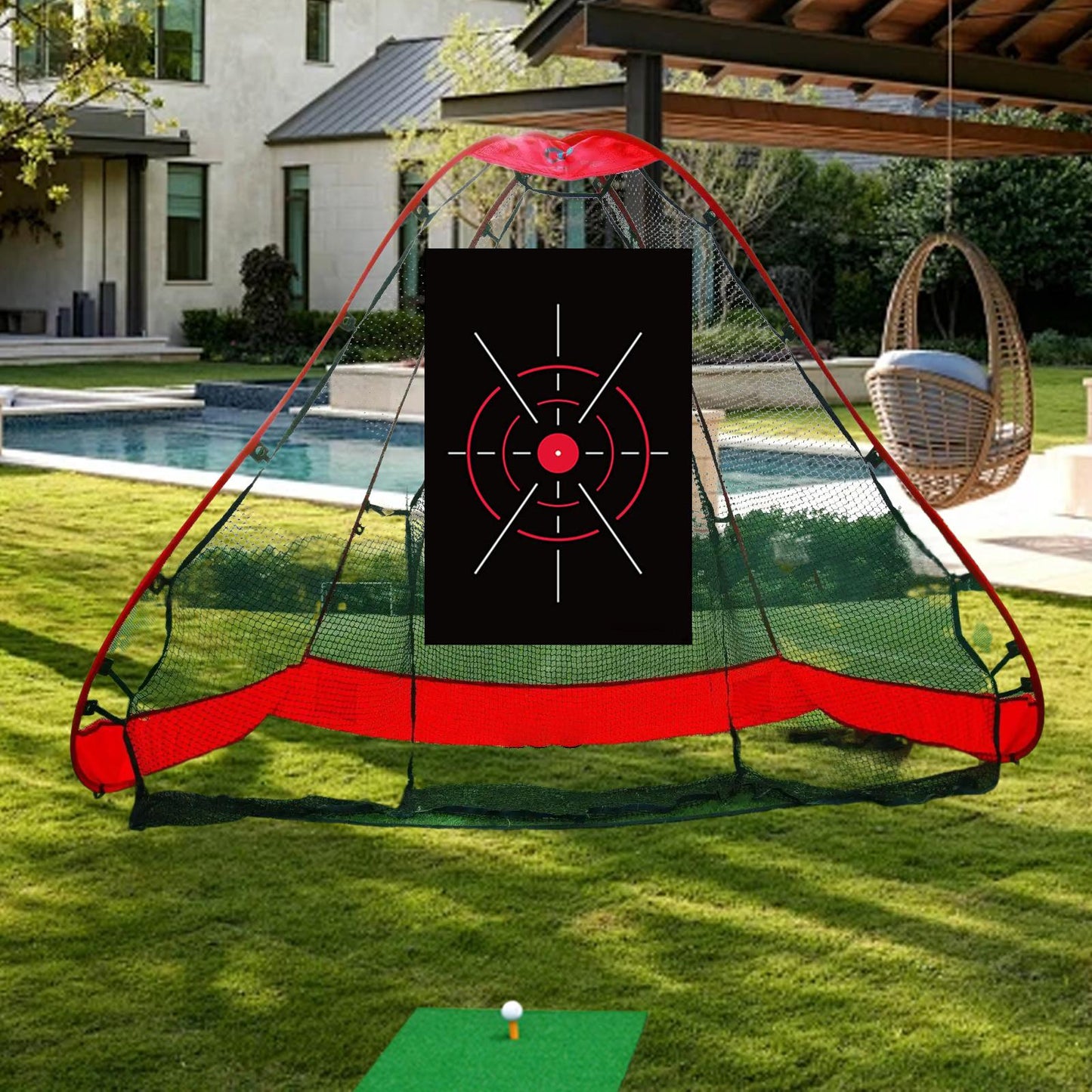 Golf Target Cloth Hitting Net for Training, Driving Range Target Swing Golf, Portable Hitting Cage for Indoor Backyard