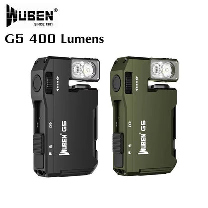 WUBEN G5 EDC Flashlight – 400-Lumen Waterproof Pocket Light with 180° Rotating Head & Magnetic Tail