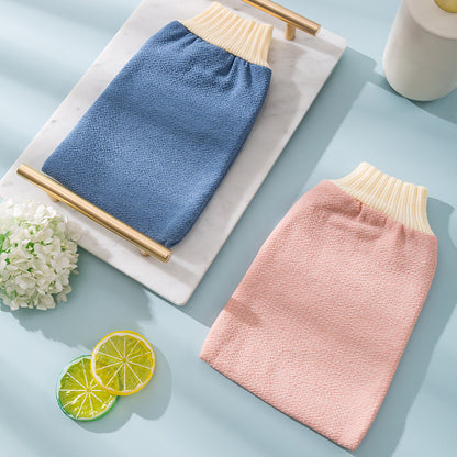 Exfoliating Bathing Glove For Back Scrub  Dead Skin Removal Double Sided Body Massage Glove Deep Cl 3