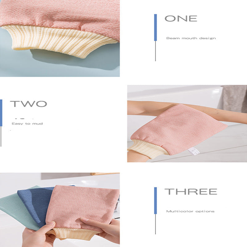 Exfoliating Bathing Glove For Back Scrub  Dead Skin Removal Double Sided Body Massage Glove Deep Cl 2