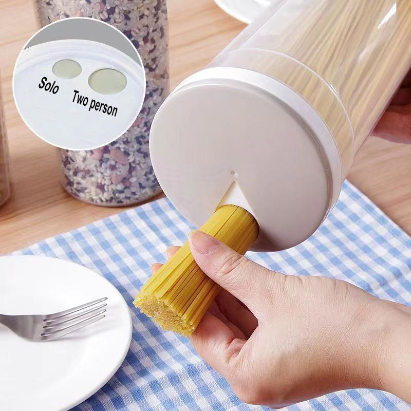 Noodles Sealed Can, Food Grade Plastic Kitchen Storage, Organization Containers with Quantitative Divided Sections