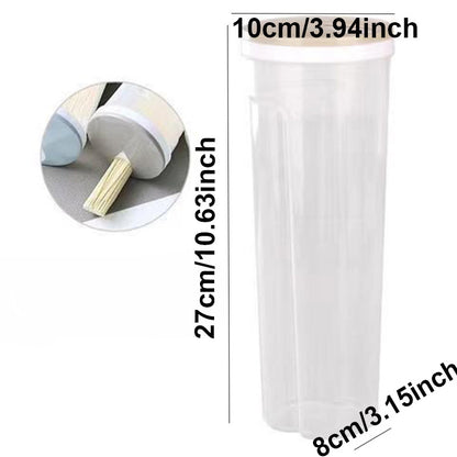 Noodles Sealed Can, Food Grade Plastic Kitchen Storage, Organization Containers with Quantitative Divided Sections