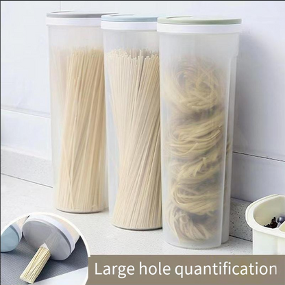 Noodles Sealed Can, Food Grade Plastic Kitchen Storage, Organization Containers with Quantitative Divided Sections