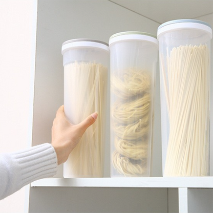 Noodles Sealed Can, Food Grade Plastic Kitchen Storage, Organization Containers with Quantitative Divided Sections
