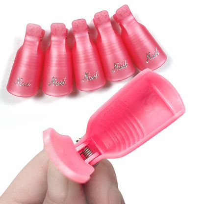 Semi Permanent UV Gel Polish Soak Off Nail Remover Clips for Removal, Manicure Cleaner, Cotton Wipes Pressed for Nails