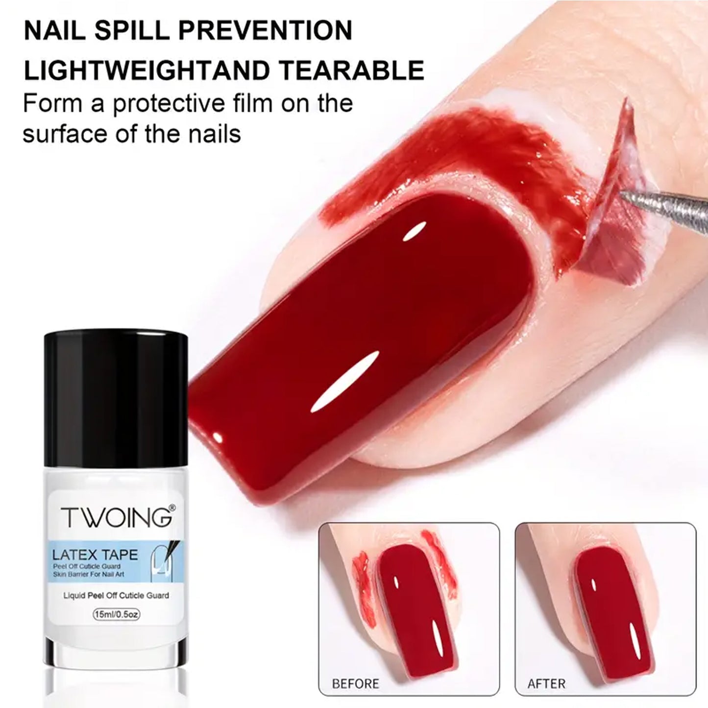 Nail Polish Gel Remover Set, Fast Quick Remover Polish, With Gel Nail Polish Remover, Nail Latex Tape for Nail Salon