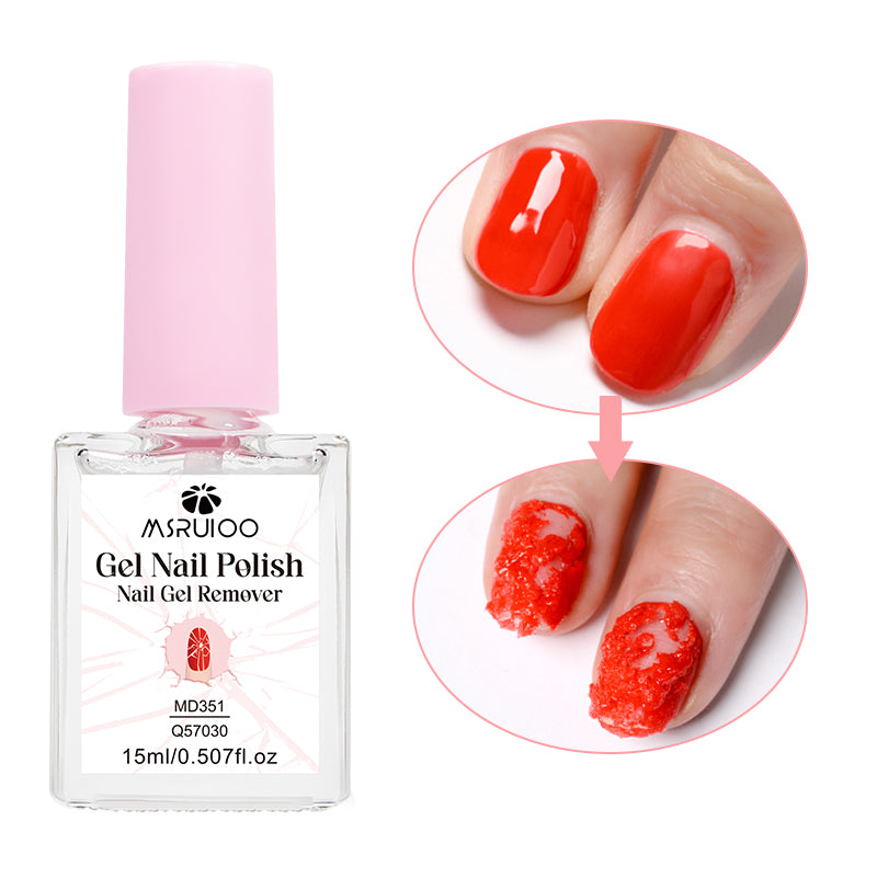 15ml Nail Gel Remover in Glass Bottle, Just 3 to 5 Minutes Fast Nail Art Gel Removal Degreaser for Easy Manicure