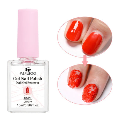 15ml Nail Gel Remover in Glass Bottle, Just 3 to 5 Minutes Fast Nail Art Gel Removal Degreaser for Easy Manicure