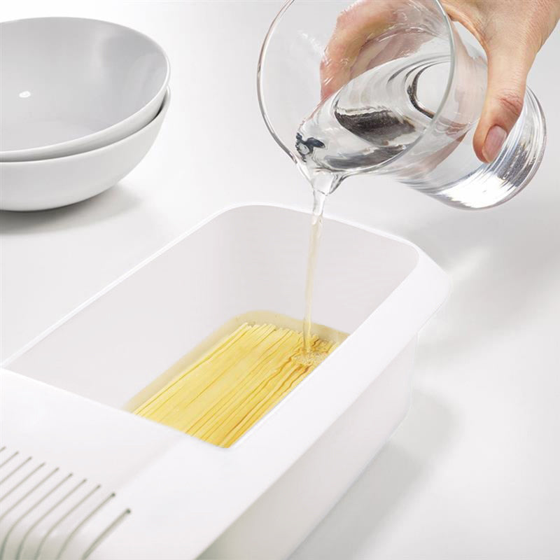 Eco-Friendly Microwave Pasta Cooker & Strainer, All-in-One Spaghetti & Vegetable Steamer, Dishwasher Safe Kitchen Acce