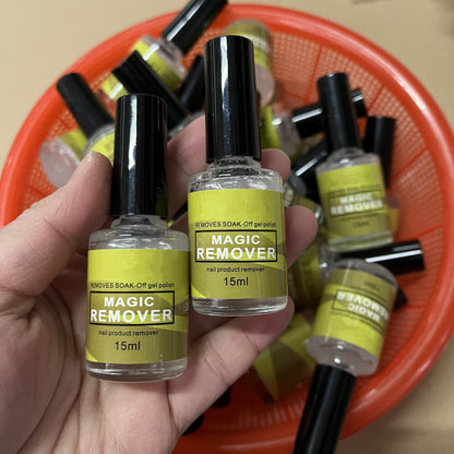 15ML Burst Gel Glue Soak Off Remover, Nail Polish Gel Magic Napkin Cleaner, Fast Manicure Semi Permanent Remover Varnish