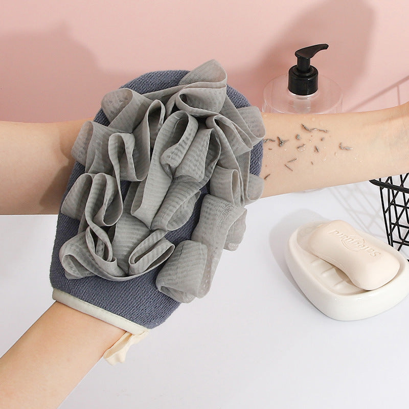 Exfoliating Gloves & Bath Flower, Body Cleaning Shower Ball, Body Scrubber, Bath Sponge Towel Bathroom Tool