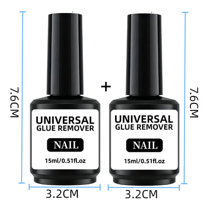 15ml 2 Pack Glue Remover Cleaner Liquid For False Nails UV Gel Polish Sticker And Decorations Easy  4