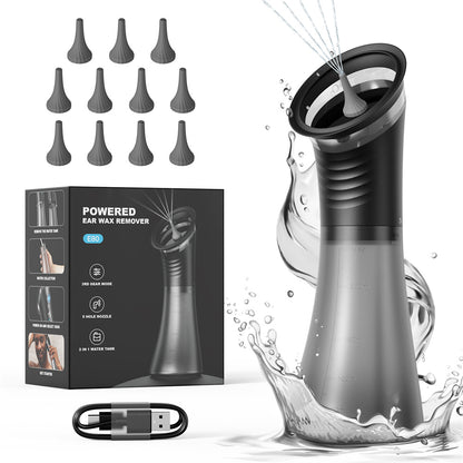 Professional Electric Ear Wax Removal System, Water Powered Irrigation Flusher with 3 Pressure Settings for Safe