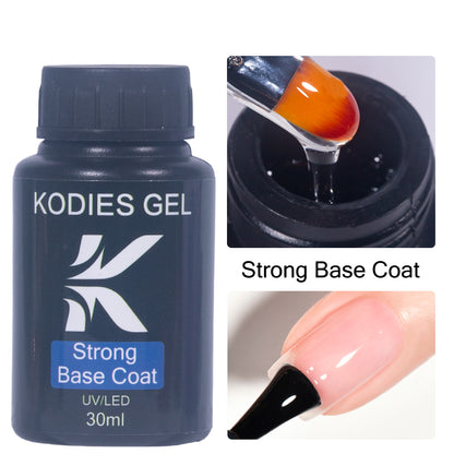 30ML Rubber Base Coat Top Coat GEL, UV Gel Nail Polish Super Shine, Gel Finish Manicure Matte Function Gel Polish