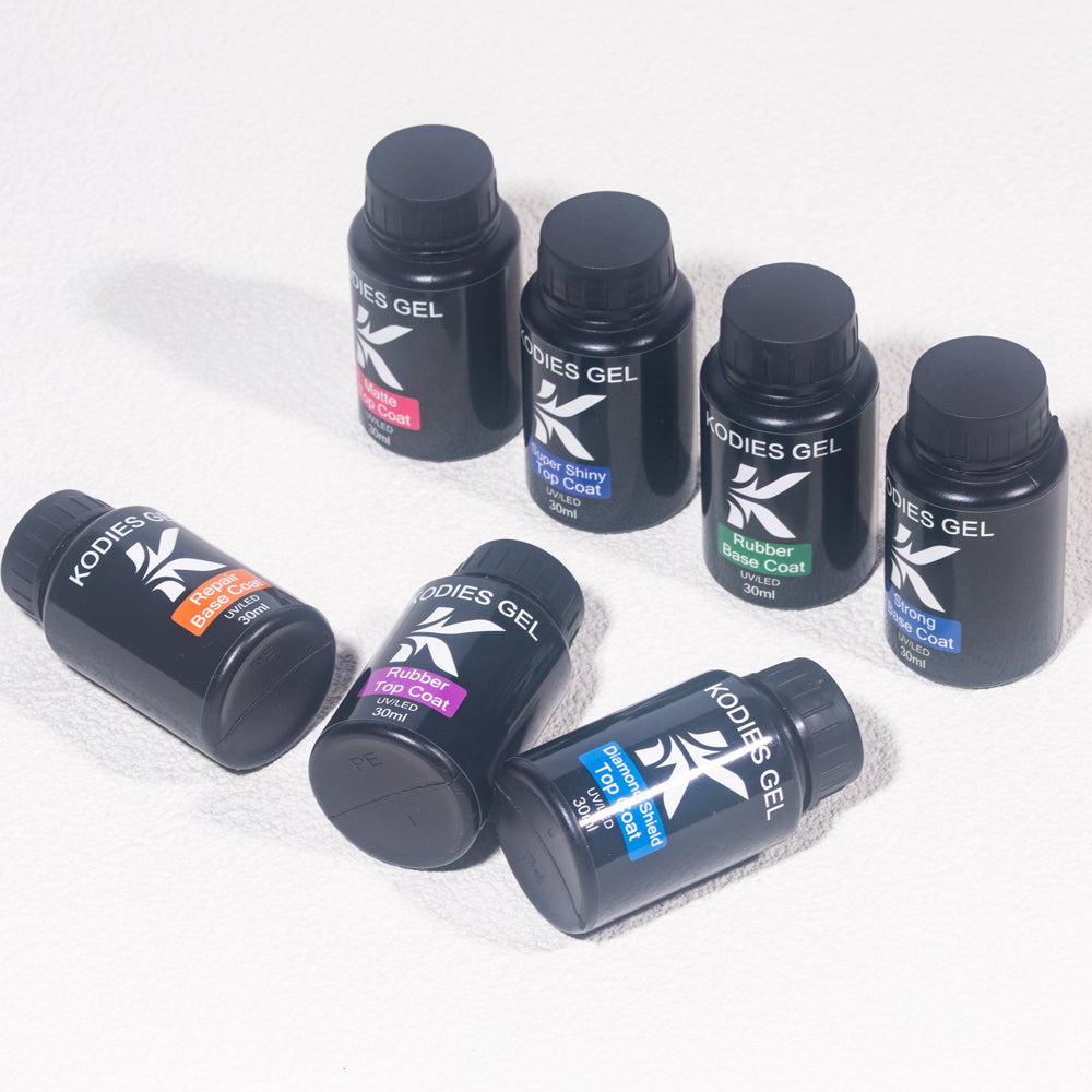 30ML Rubber Base Coat Top Coat GEL, UV Gel Nail Polish Super Shine, Gel Finish Manicure Matte Function Gel Polish