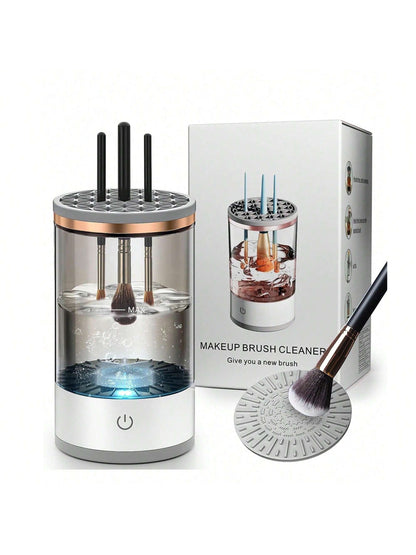 Professional Electric Makeup Brush Cleaner Machine, Fast, Automatic, Deep Cleaning for Cosmetic Brushes, Sponges