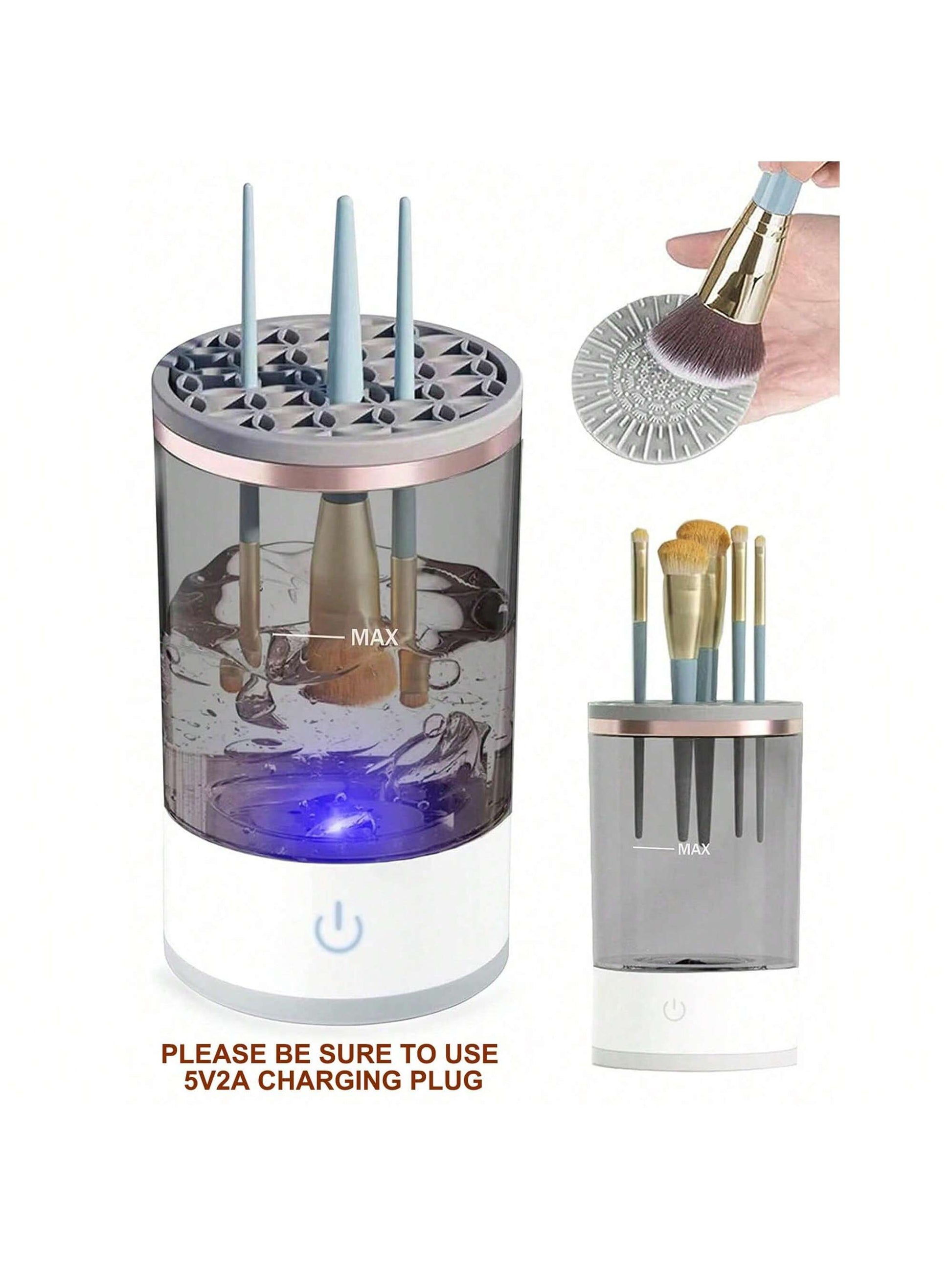 Professional Electric Makeup Brush Cleaner Machine, Fast, Automatic, Deep Cleaning for Cosmetic Brushes, Sponges