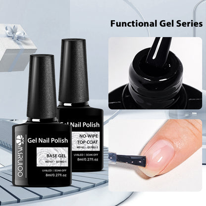 Base Top Coat Gel Polish Semi Permanent Soak Off UV Gel LED Nail Art Varnish, Durable Base Gel Top Coat Gel Varnish Man