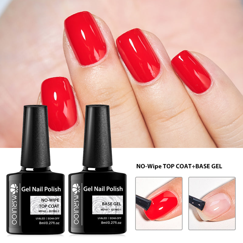 Base Top Coat Gel Polish Semi Permanent Soak Off UV Gel LED Nail Art Varnish, Durable Base Gel Top Coat Gel Varnish Man